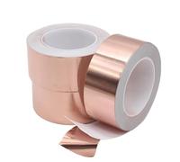 ULANEKWCJ Cinta de barrera repelente de plagas Cinta de lámina cobre una sola cara con blindaje electromagnético 0,06 mm x (3-30)(0.06MM-3 MM)