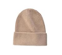ULANEKWCJ Gorro térmico Gorro Unisex de Punto Lana Acanalado Multicolor(Brown)
