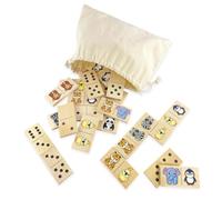 Ulanik Juego de mesa de dominó animales, juegos a partir de 3 años, juegos de madera para niños de 4 a 8 años, juegos educativos y preescolares