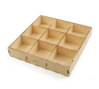 Ulanik Montessori Bandeja clasificadora, juguete Montessori a partir de 3 años, bandeja clasificadora de madera, juguete educativo para preescolar, clasificación de colores y conteo - 9 celdas