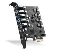 ULANSEN - Adaptador PCI-E a 7 Puertos Tipo C (2), Tipo A (5) Hub USB 3.0 con Tarjeta de expansión Interna PCI Express para Windows Mac Linux
