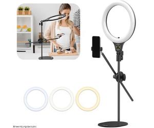 Ulanzi 10 LÃ¡mpara de anillo con soporte para telÃ©fono