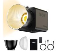 Ulanzi 100W Lámpara LED Portátil de Dos Colores con Adaptador CC, Batería Integrada de 88.8Wh, Temperatura de Color Ajustable, Iluminación de Estudio de 2700-6500K para Vídeo, Selfies y Fotografía