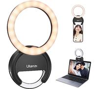 ULANZI Aro de Luz para Movil 4" Ring Light 3 Temperaturas de Color 3000K-7000K Anillo de Luz Selfie 5 Niveles de Brillo, Foco Fotografia para Video Conferencia Streaming Maquillaje Vlog YouTube TikTok