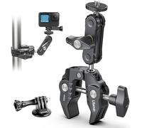 ULANZI Cámara trípode con Abrazadera R094, Brazo mágico con Cangrejo súper Abrazadera y Cabezal de Bola Doble de 360° con Rosca de 1/4" y 3/8" para cámara Nikon DSLR/luz de Video/Ronin MX