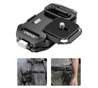 ULANZI Clip de cinturón para mochila de cámara, con sistema de desenganche rápido, compatible con placas UKA-QR, para Sony, Nikon, Fuji, soporte de cámara de acción DSLR, soporta hasta 10 kg, no