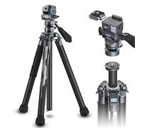 ULANZI F38 - Trípode de Viaje de Video, trípode de Fibra de Carbono de 61.4 Pulgadas con Cabezal Fluido de liberación rápida, Ultraligero, portátil, Estable, trípode Profesional para cámara
