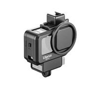 ULANZI G9-4 Vlog Plástico para GoPro 9 Black & GoPro Hero 10 Negro - Caja de Jaula de vídeo con Adaptador de Filtro y Soporte de Calzado frío