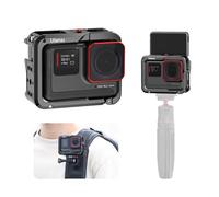 ULANZI IN-02 Caja Metálica para Insta360 Ace/Ace Pro, Carcasa Protectora del Marco de la Cámara con 1/4" Tornillos y Cold Shoe para Luz de Video y Micrófono