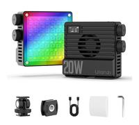 ULANZI L090 RGB Video Light, Pocket LED On-Camera Video Light, Built-in 5000mAh Batería Recargable, 360 Full Color 20 Efectos Luz, CRI≥95 2500-9000K para Fotografía Vlogging