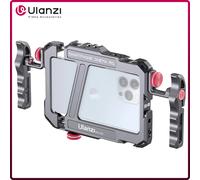 Ulanzi Lino Smartphone Rig Phone Video Vlog Cage con mango ajustable para iPhone 16 15 14 13 12 Pro Max para luz de vídeo con micrófono for iPhone