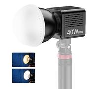 ULANZI luz de vídeo COB de 40 W, 2500 - 6500 K, LED con batería integrada de 3400 mAh, CRI 95+/TLCI 96+, efectos de luz con 8 modos y montaje Mini Bowens, para fotografía