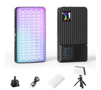 ULANZI Luz de video RGB K20, panel de luz LED portátil de 20 W, 0-360 a todo color, CRI 95+ 1800-9000K, iluminación de video recargable LED de 3300 mAh para vlogging, fotografía