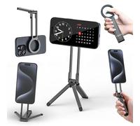 ULANZI MA30 - Trípode magnético para teléfono compatible con Magsafe gris, mini trípode de aluminio plegable para teléfono celular, imán de doble cara, montaje rápido para iPhone 16, 15, 14, 13, 12