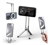 ULANZI MA30 Trípode Magnético para Teléfono Móvil, Mini Trípode Plegable de Aluminio, Imán de Doble Cara, Montaje Rápido, Compatible con iPhone 16, 15, 14, 13, 12 Magsafe, Plateado