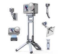 ULANZI MA37 Mini trípode de liberación rápida compatible con DJI Osmo Action 3 4 5 Pro Action 5, trípode magnético de mesa de bloqueo rápido con zapata fría de 1/4-20, palo selfie de aluminio para