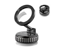 ULANZI MA40 Soporte para Coche con Ventosa MagLock, Soporte Magnético para Móvil con Mosquetón MagLock, Giratorio 360°, Aluminio, Imán Ultrapotente, Compatible con iPhone 17-12