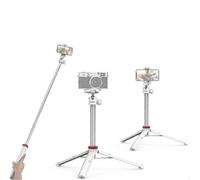 Ulanzi MT-44 Mini trípode extensible Palo selfie portátil flexible con cabezal esférico giratorio de 360 Placa de liberación rápida Clip p