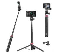 ULANZI MT-71 Palo Selfie 146 cm para Cámara de Acción, Trípode para Cámara con Adaptador, Compatible con Go Pro Hero 12/11/10/9/8/7 Insta360 One XR/RS/GO dji Action