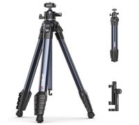 ULANZI Ombra II Trípode para Cámara 156 cm, Rótula Esférica 360°, Trípode de Viaje con Placa de Cambio Rápido Uka con Soporte para Cámaras DSLR, Cámaras sin Espejo y Móviles, Capacidad de Carga 10 kg