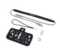 ULANZI Paño Protectora Autoadhesiva para dji Osmo Pocket 3, Funda Protectora con Correa para el Hombro de Tela Antiarañazos dji Pocket 3, Correa de Mano, Paño de Limpieza (Negro, 22 × 12 cm)