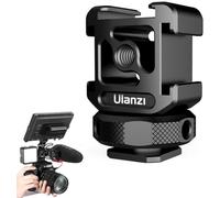 Ulanzi PT-12 Triple Cold Shoe Mounts Plate Microphone LED Video Light Extension Bracket Stand Rig compatible para DJI OSMO Mobile 3 2 Zhiyun Smooth 4 Gimbal Stabilizer