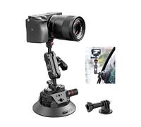 ULANZI SC-02 - Soporte de ventosa de 4.5 pulgadas, soporte de brazo mágico para cámaras réflex digitales, cámara de acción, grabación de video, compatible con DJI OSMO Pocket 3/Insta 360 x5/Sony/Nikon