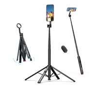 ULANZI SK-21 Trípode Magnético para Teléfono 180cm, Soporte Autodesplegable con 4 Patas, Palo Selfie Bluetooth, Compatible con iPhone 12-17, MagSafe y Samsung