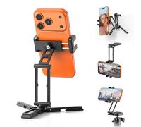 ULANZI SK29 Trípode para Teléfono Móvil, Soporte Reversible 6 en 1 Compatible con Uka y Arca, Mini Trípode Plegable de Aluminio con 2 Monturas de Zapata Fría, Palo Selfie para iPhone/Android