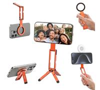 ULANZI Soporte magnético MA60 sin clasificación para iPhone - Mini trípode de aluminio para teléfono celular, soporte de bolsillo para teléfono celular, imán fuerte, montaje rápido, compatible con