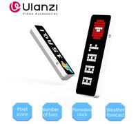 Ulanzi TC001 Reloj de píxeles inteligente Seguidores de Youtube Función de pronóstico del tiempo simultáneo Pantalla de mensajes pixelados TC001 Clock