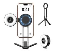 ULANZI Trípode magnético para teléfono y luz magnética para selfie para iPhone