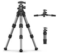 ULANZI TT30 - Trípode de cámara ultraportátil de viaje con cabeza de bola panorámica, mini trípode profesional de aluminio para cámara sin espejo/DSLR/teléfono, tamaño plegado 11.8 pulgadas
