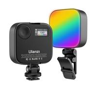 Ulanzi U60 - Luz de video RGB, luz LED portátil para cámara con color de 360° CRI≥95 2500-9000 K, lámpara de panel regulable, panel LED de 2500 mAh, iluminación de fotografía con adaptador de zapata