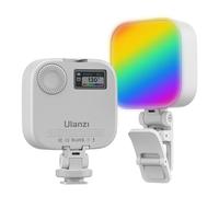 Ulanzi U60 - Luz de video RGB, luz LED portátil para cámara con color de 360° CRI≥95 2500-9000 K, lámpara de panel regulable, panel LED de 2500 mAh, iluminación de fotografía con adaptador de zapata