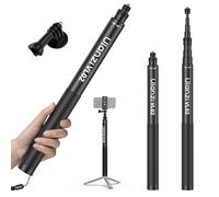 ULANZI VL02 - Palo Selfie de Fibra de Carbono para Insta360, 2.7 m para Cámara de Acción Go Pro/dji, Extensión de 1/4", Compatible con Diferentes Dispositivos, Longitud Ajustable, Grabación Submarina