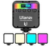 Ulanzi VL49 Mini Lámpara de Video LED RGB Multicolor para Smartphone y Cámara con Temperatura de Color Ajustable (RVB + 2500K-9000K) y Batería 2000mAh para Video Vlog Studio Streaming