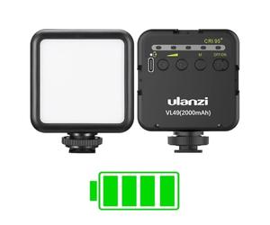 ULANZI VL49 Luz de Vídeo LED 5500K, Luz de Relleno Bicolor, Luz de Camara, Mini Luz de Fotográfica Portátil para Videocámaras DSLR, Batería Incorporada de 2000mAh
