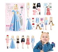 ulapithi Muñecas de Vestir magnéticas, Vestir magnéticas - Juego de Muñecas de Princesa seguras e inofensivas | Rompecabezas Magnético para Vestir a la Princesa, Regalo de Navidad de Cumpleaños Fácil