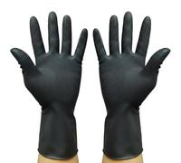 Ulawellor Guantes de Látex para Teñir el Cabello Reutilizables Texturizados Sin Polvo Antideslizantes Resistentes y Cómodos para Peluquería y Cuidado Personal(S)