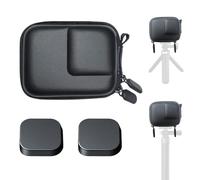 ULBTER Estuche Bolso Funda para GoPro Hero 12 11 10 9 8 Hero12 Hero11 Hero10 Hero9 Hero8 + Tapa Lente, Viaje Impermeable Cuero Bolsa Accesorio [1+2 Unidades]