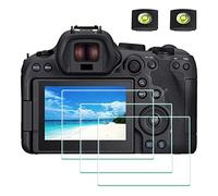 ULBTER Protector de pantalla para Canon EOS R6 Mark III/II y cubierta de zapata caliente [2+3 unidades] vidrio templado Flim 0,3 mm, dureza 9H, antiarañazos, antiburbujas