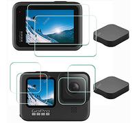 ULBTER Protector Pantalla para GoPro Hero 12 10 11 9 Hero12 Hero11 Hero10 Hero9 y lente y Tapa de Objetivo Vidrio Templado 0,3 mm Dureza 9H【2+2+2 Unidades】