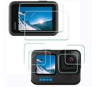 ULBTER Protector Pantalla para GoPro Hero 12 11 10 Hero12 Hero11 Hero10 y Go pro Cristal lente y pantalla frontal Hero 10 0,3 mm Dureza 9H Vidrio Templado 【2+2+2 Unidades】