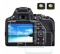 ULBTER Protector pantalla para Nikon D3500 D3400 D3300 D3200 D3100 cámara y cubierta de zapata caliente, cristal 9H Dureza vidrio templado, antiarañazos anti huellas (2+3 unidades)