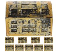 ULDIGI 10 piezas Cofres del Tesoro Miniatura Vintage Accesorios para Casas de Muñecas Decoración para Fiestas y Escenarios Miniatura Modelos Realistas