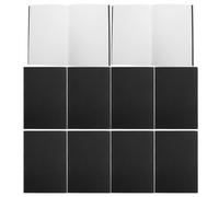 ULDIGI 10 Piezas Cuaderno en Blanco sin Líneas de Papel Kraft Negro | A5, Tapa Dura Cosida, Escritura Suave, para Notas, Bocetos, Matemáticas y Oficina