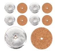 ULDIGI 10 Porta Mechas Redondos Flotantes para Lámparas de Aceite Budistas, Discos de Base Flotante para Lámparas de Oración, Accesorios para Rituales y Decoración en Templos y Altares