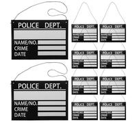 ULDIGI 10 Unidades Placas de Nombre de Preso Papel con Cuerda Carteles de Disfraces de Prisión para Photobooth Accesorios de Fiesta Temáticos para y Eventos de Cosplay