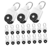 ULDIGI 100 Piezas Rodillos para Riel de Cortina Silenciosos Ruedas Dobles Accesorios Estables para Guías de Cortinas Deslizadores Duraderos para Hogar y Hotel